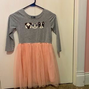 Girls pretty pink tulle dress